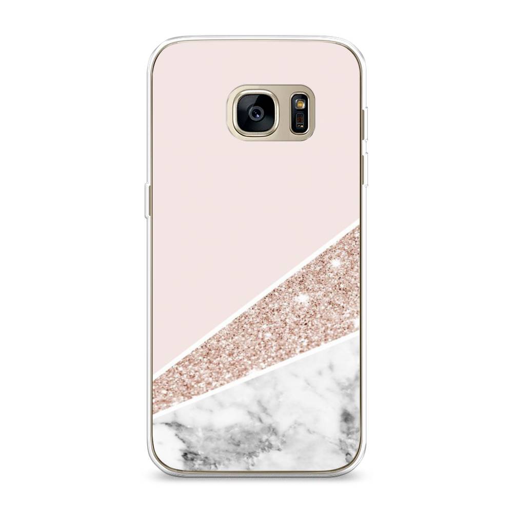 

Чехол на Samsung Galaxy S7 edge "Блестящий розовый мрамор", 24650-3