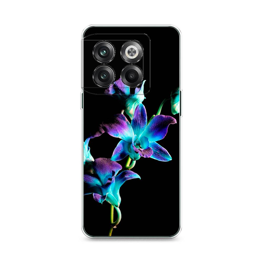 фото Чехол awog "синий цветок на черном" для oneplus 10t