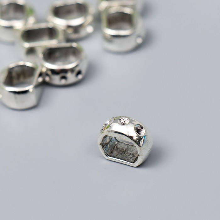 

Бусина для творчества металл "Три отверстия" серебро G307B769 1,5х0,8 см, Серебристый