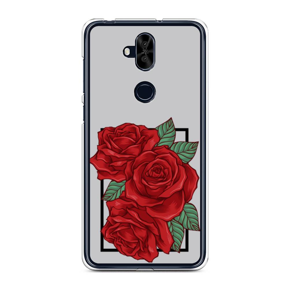 

Чехол для Asus Zenfone 5 Lite (ZC600KL) "Три алые розы", 43150-2
