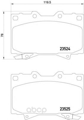 

Колодки тормозные дисковые передн TOYOTA: LAND CRUISER 100 98-