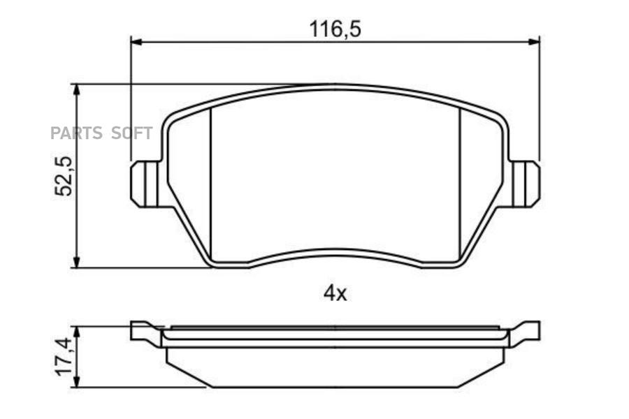 

Тормозные колодки Bosch передние 986494856