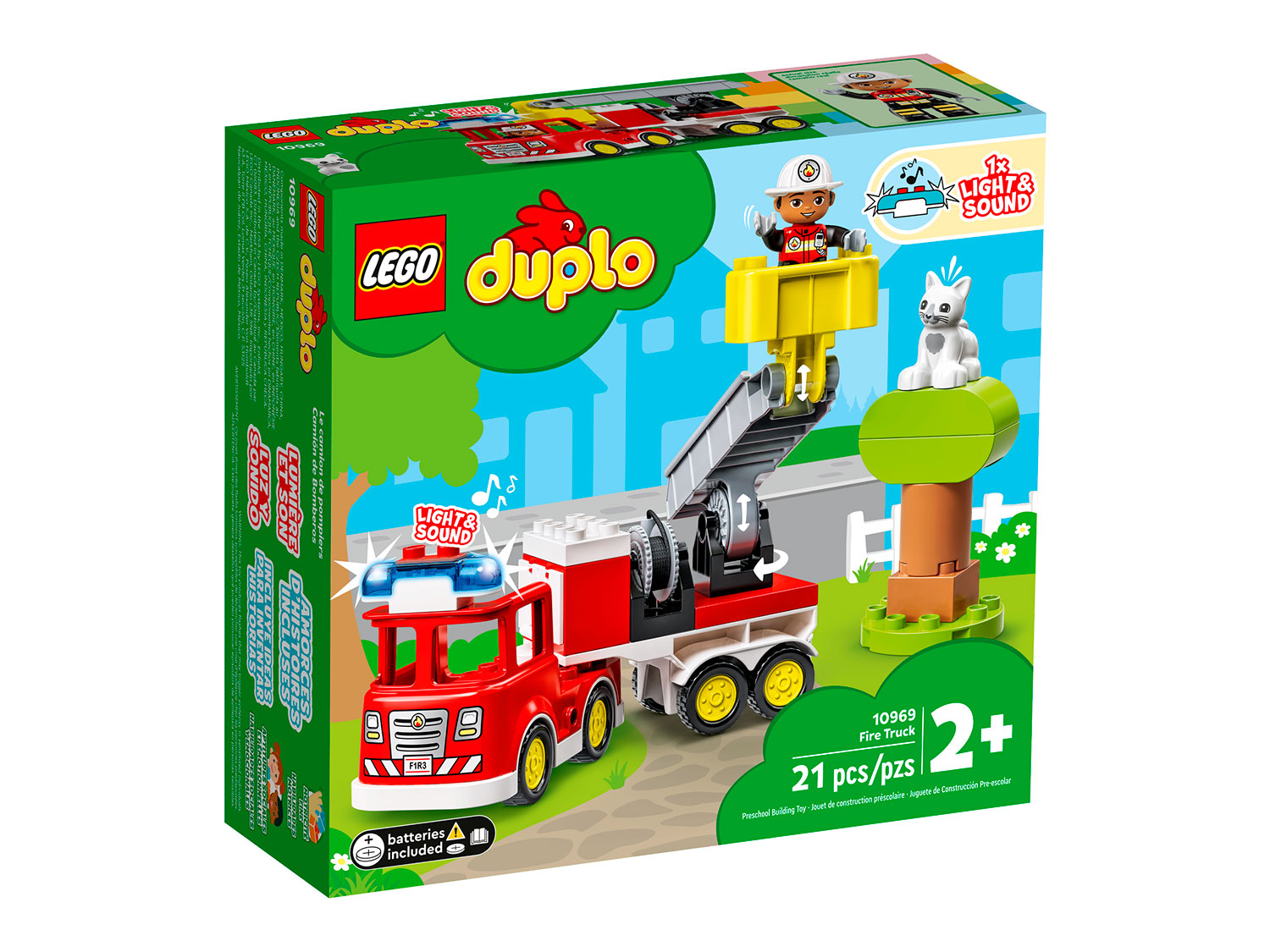 Конструктор LEGO DUPLO Пожарная машина, 21 деталь lego конструктор 10969 duplo firetruck пожарная машина с мигалкой
