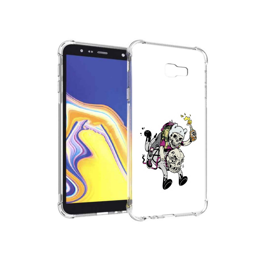 

Чехол MyPads Tocco для Samsung Galaxy J4+ (2018) время приключений скелеты, Прозрачный, Tocco