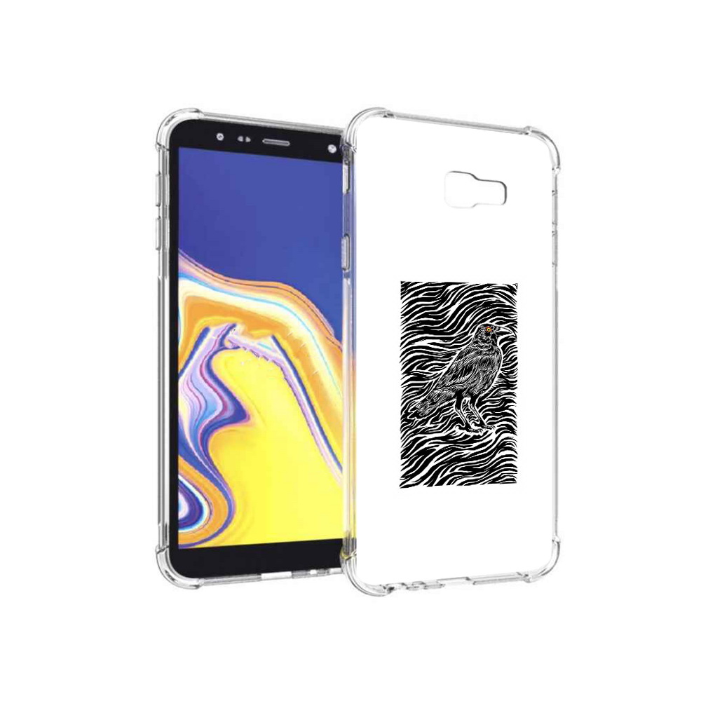 

Чехол MyPads Tocco для Samsung Galaxy J4+ (2018) ворон в абстракции (PT118081.545.272), Прозрачный, Tocco