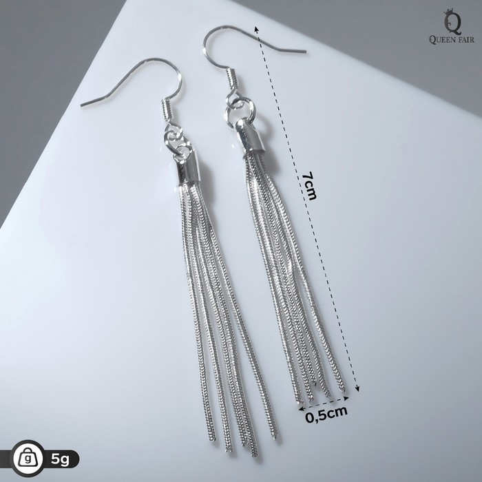 

Серьги подвески из бижутерного сплава Queen Fair 7842215, без вставки