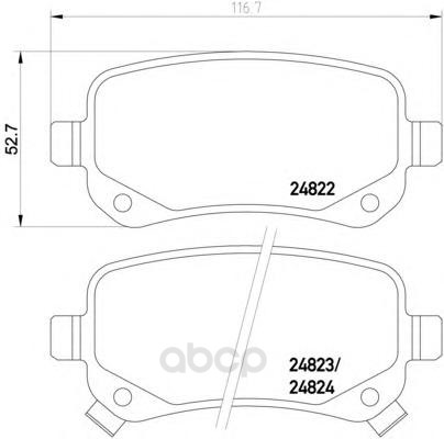 

Колодки тормозные дисковые задн CHRYSLER: VOYAGER IV 07- DODGE: JOURNEY 08-