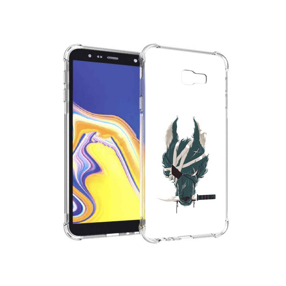 

Чехол MyPads Tocco для Samsung Galaxy J4+ (2018) волк-разбойник (PT118081.545.271), Прозрачный, Tocco