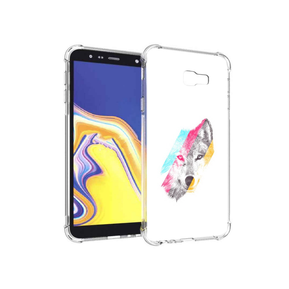 

Чехол MyPads Tocco для Samsung Galaxy J4+ (2018) волк градиент (PT118081.545.268), Прозрачный, Tocco