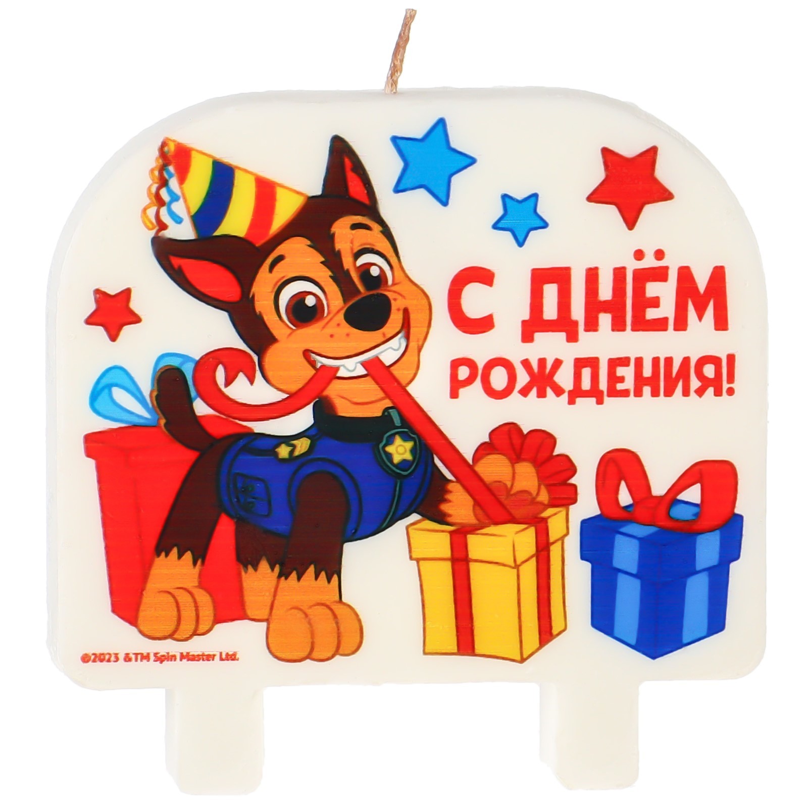 Свеча Paw Patrol С Днем Рождения! в торт, Гончик 10051719