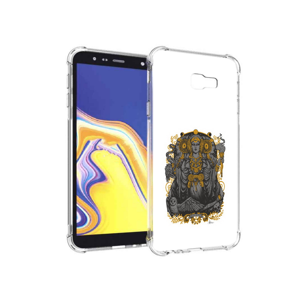 

Чехол MyPads Tocco для Samsung Galaxy J4+ (2018) божество с золотыми элементами, Прозрачный, Tocco