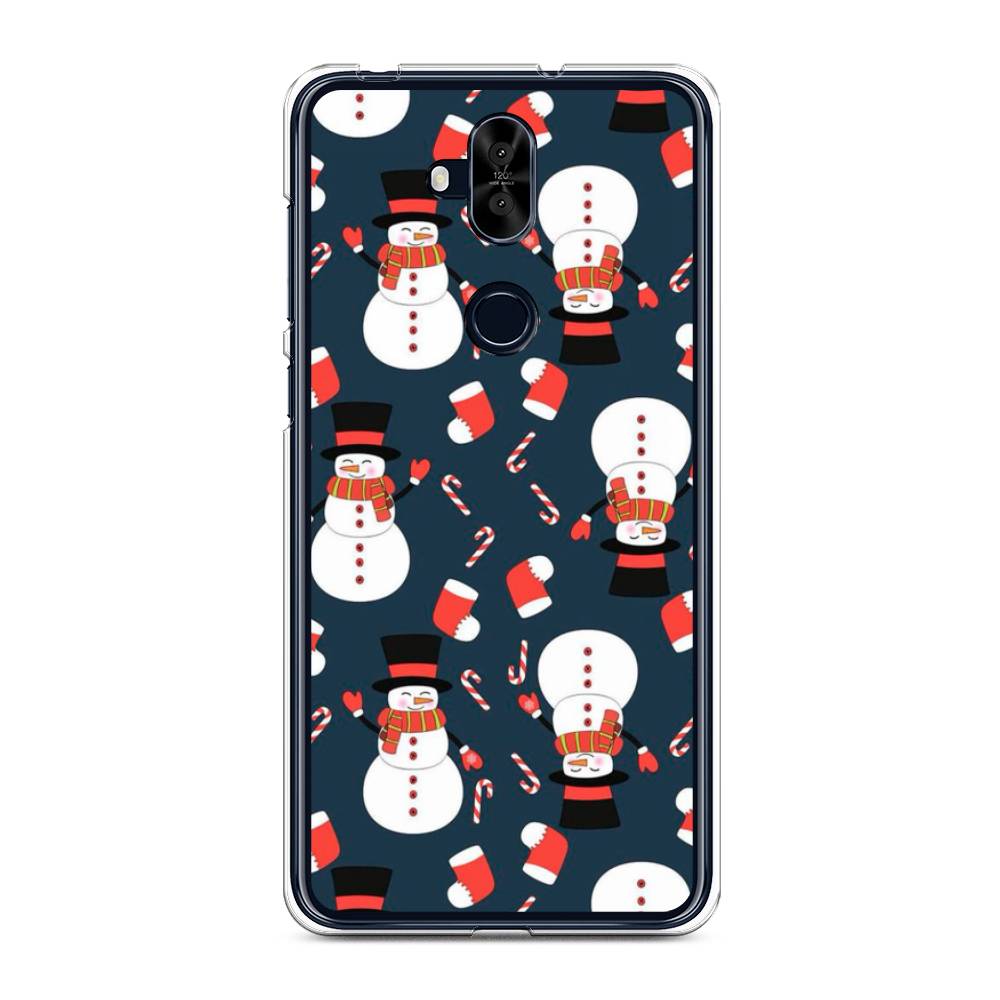 

Чехол для Asus Zenfone 5 Lite (ZC600KL) "Синие снеговики", 43150-5