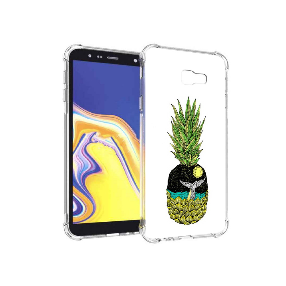 

Чехол MyPads Tocco для Samsung Galaxy J4+ (2018) ананас с китом (PT118081.545.220), Прозрачный, Tocco