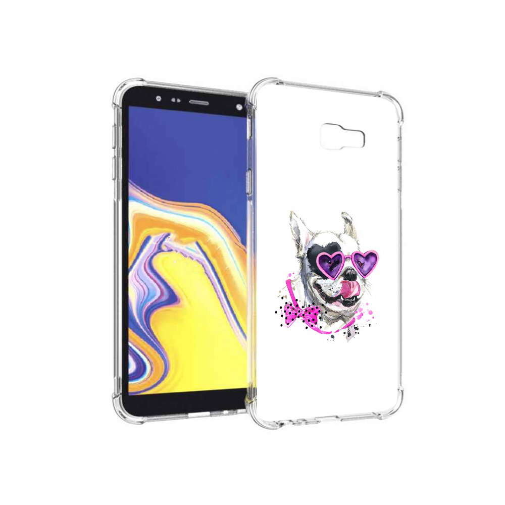 

Чехол MyPads Tocco для Samsung Galaxy J4+ (2018) акварельный пёс (PT118081.545.218), Прозрачный, Tocco