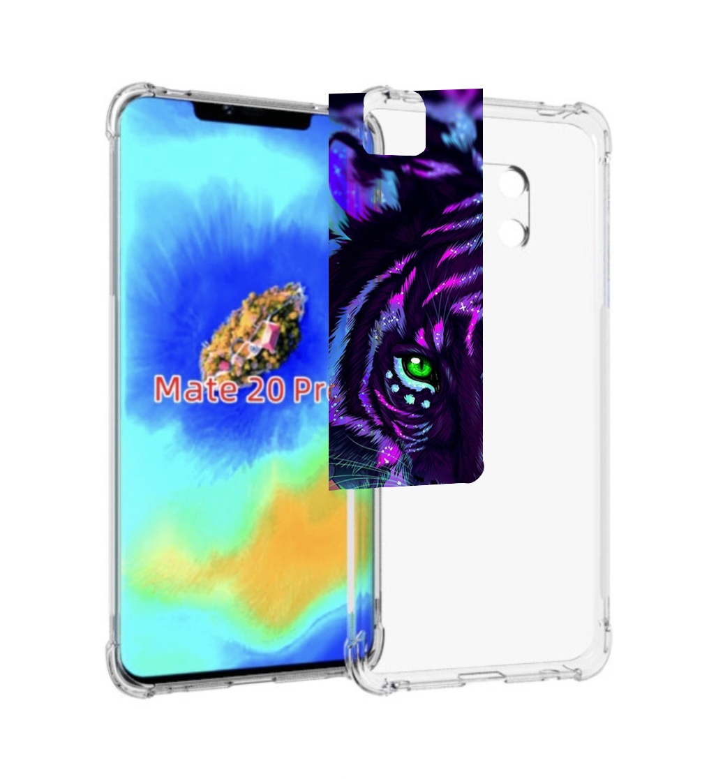 

Чехол MyPads Тигр-неон для Huawei Mate 20 Pro/Mate 20 RS 6.39, Прозрачный, Tocco