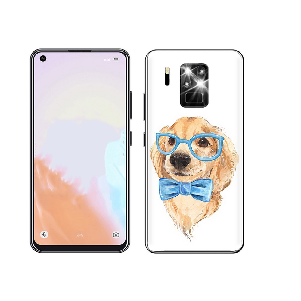 

Чехол MyPads Tocco для Oukitel C18 Pro Собака интеллигент, Прозрачный, Tocco