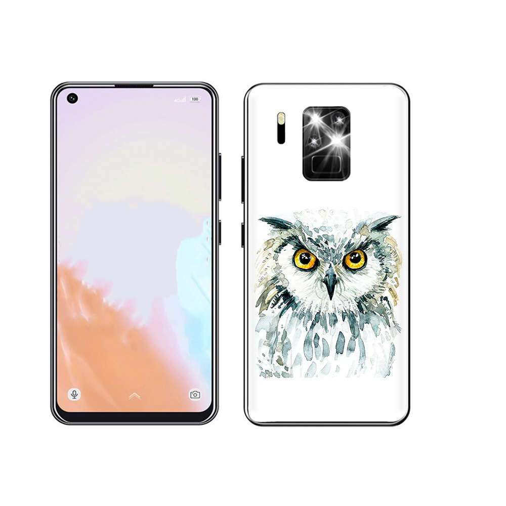 

Чехол MyPads Tocco для Oukitel C18 Pro Серьезная сова, Прозрачный, Tocco