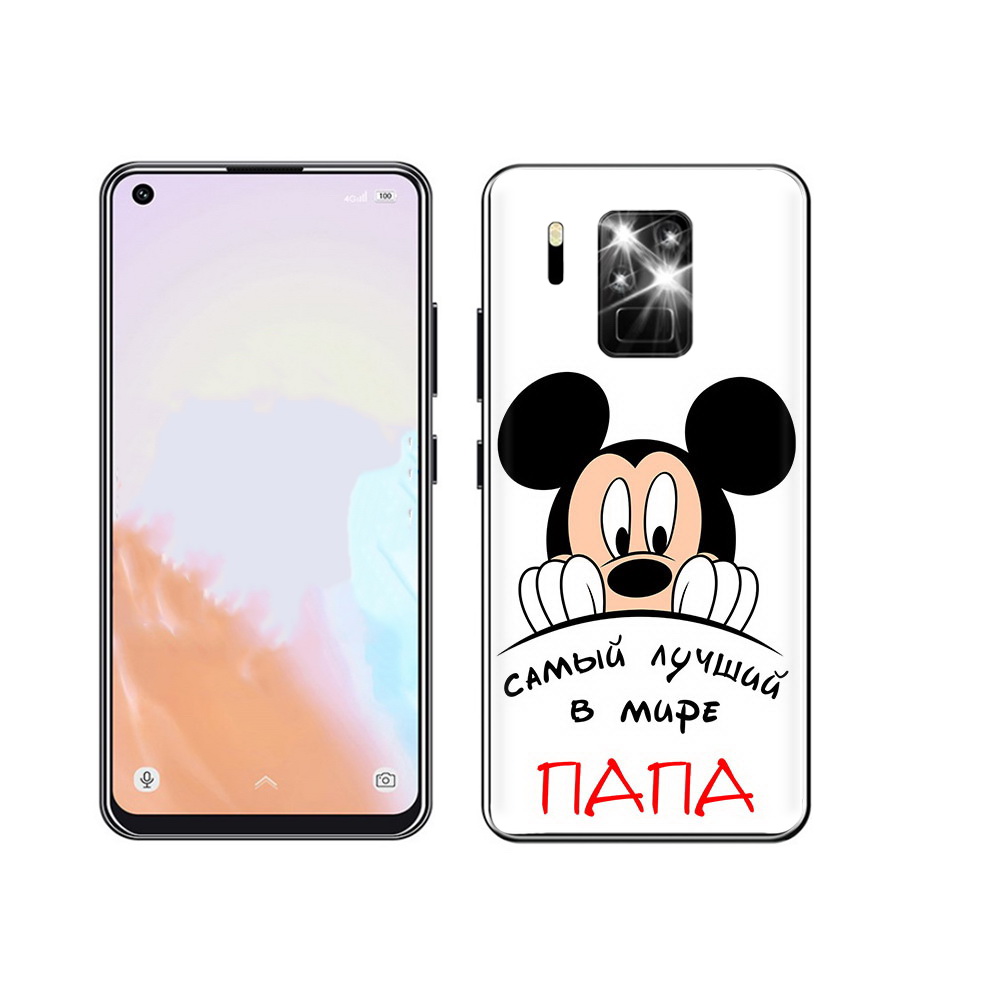 

Чехол MyPads Tocco для Oukitel C18 Pro Самай лучший папа Микки Маус, Прозрачный, Tocco