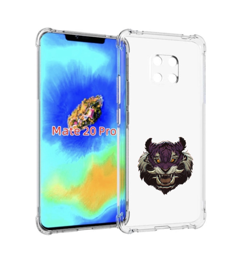 

Чехол MyPads Страшный-тигр для Huawei Mate 20 Pro/Mate 20 RS 6.39, Прозрачный, Tocco
