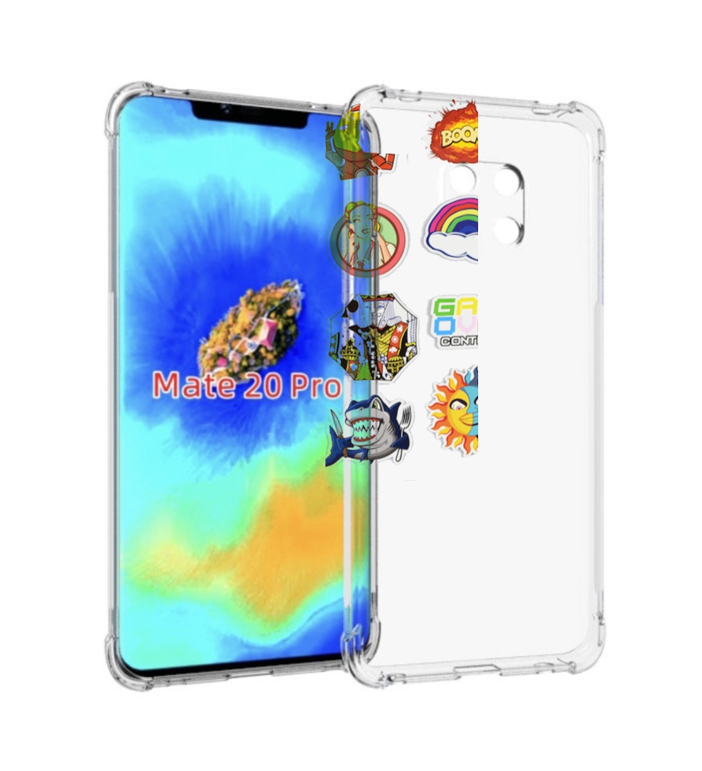 

Чехол MyPads Стикеры для Huawei Mate 20 Pro/Mate 20 RS 6.39, Прозрачный, Tocco