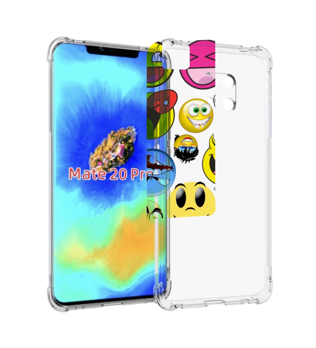 

Чехол MyPads Смайлики для Huawei Mate 20 Pro/Mate 20 RS 6.39, Прозрачный, Tocco