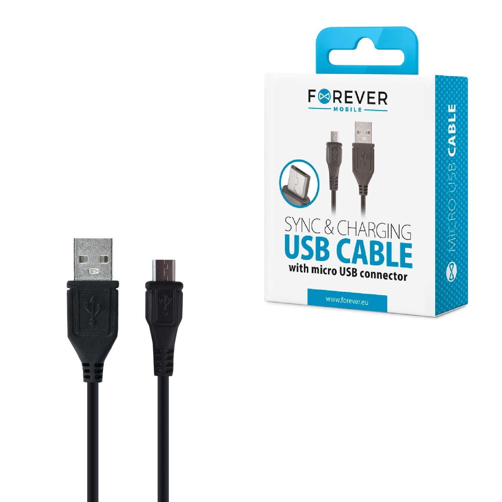 фото Кабель micro usb 1,0 м 1a forever черный