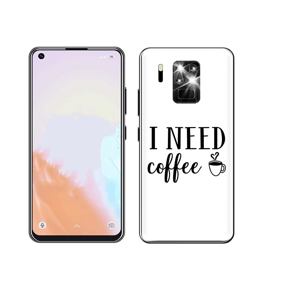 

Чехол MyPads Tocco для Oukitel C18 Pro Мне нужен кофе, Прозрачный, Tocco