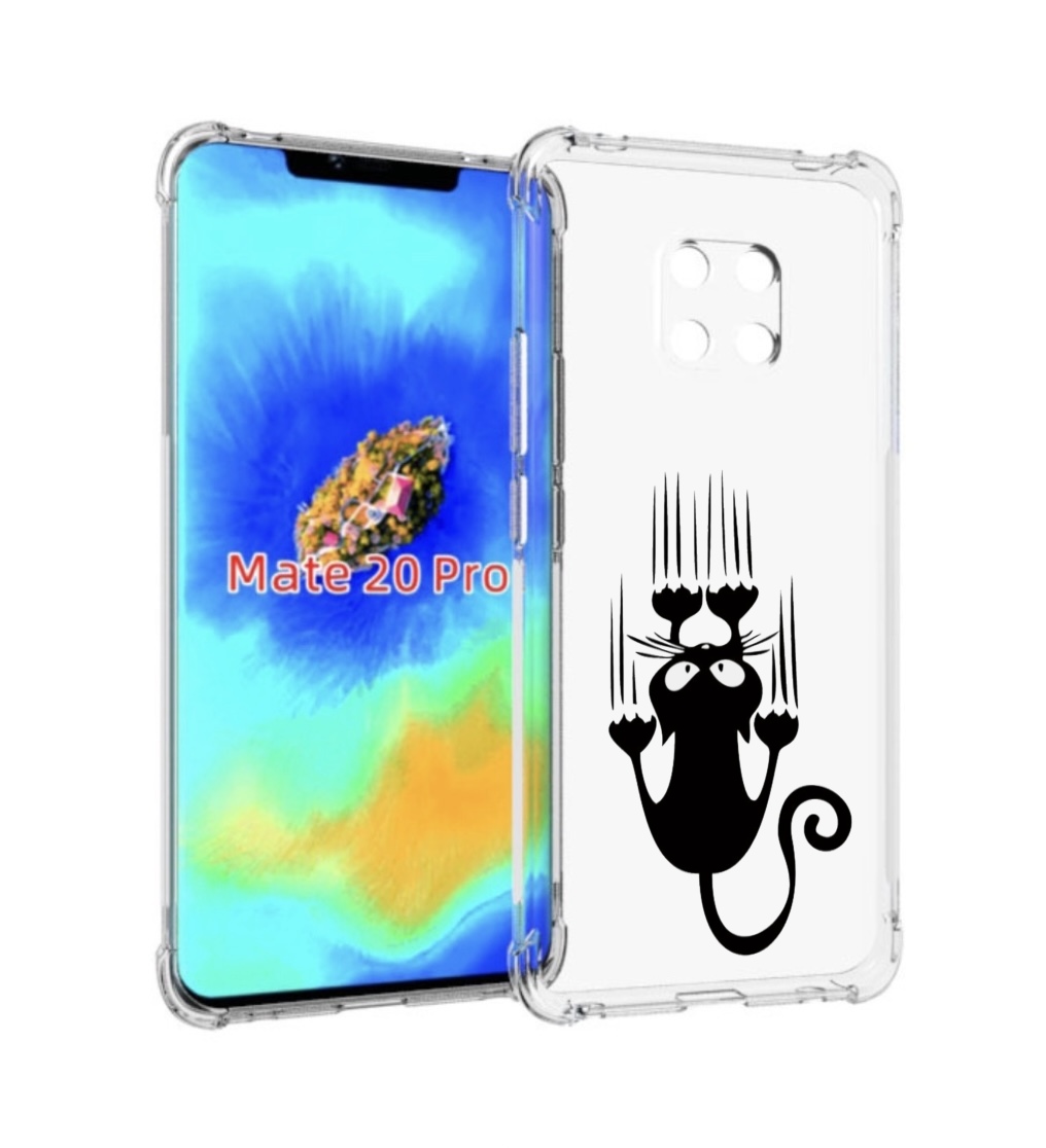 Чехол MyPads Свисающий-кот для Huawei Mate 20 Pro/Mate 20 RS 6.39