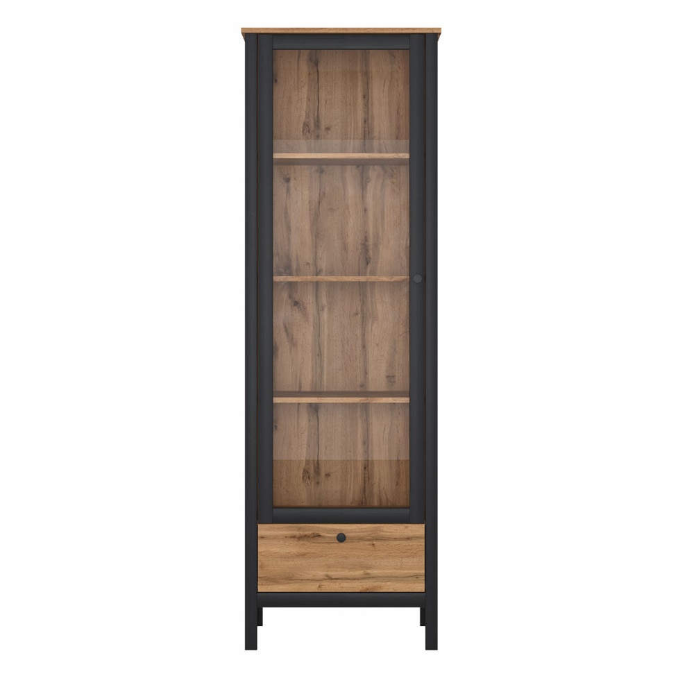 

Витрина Loft REG1W1S, Коричневый;черный, Витрина Loft REG1W1S