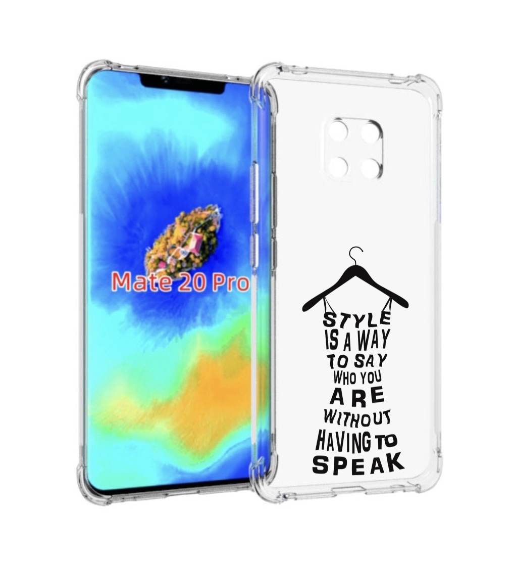 

Чехол MyPads Сарафан-из-слов для Huawei Mate 20 Pro/Mate 20 RS 6.39, Прозрачный, Tocco