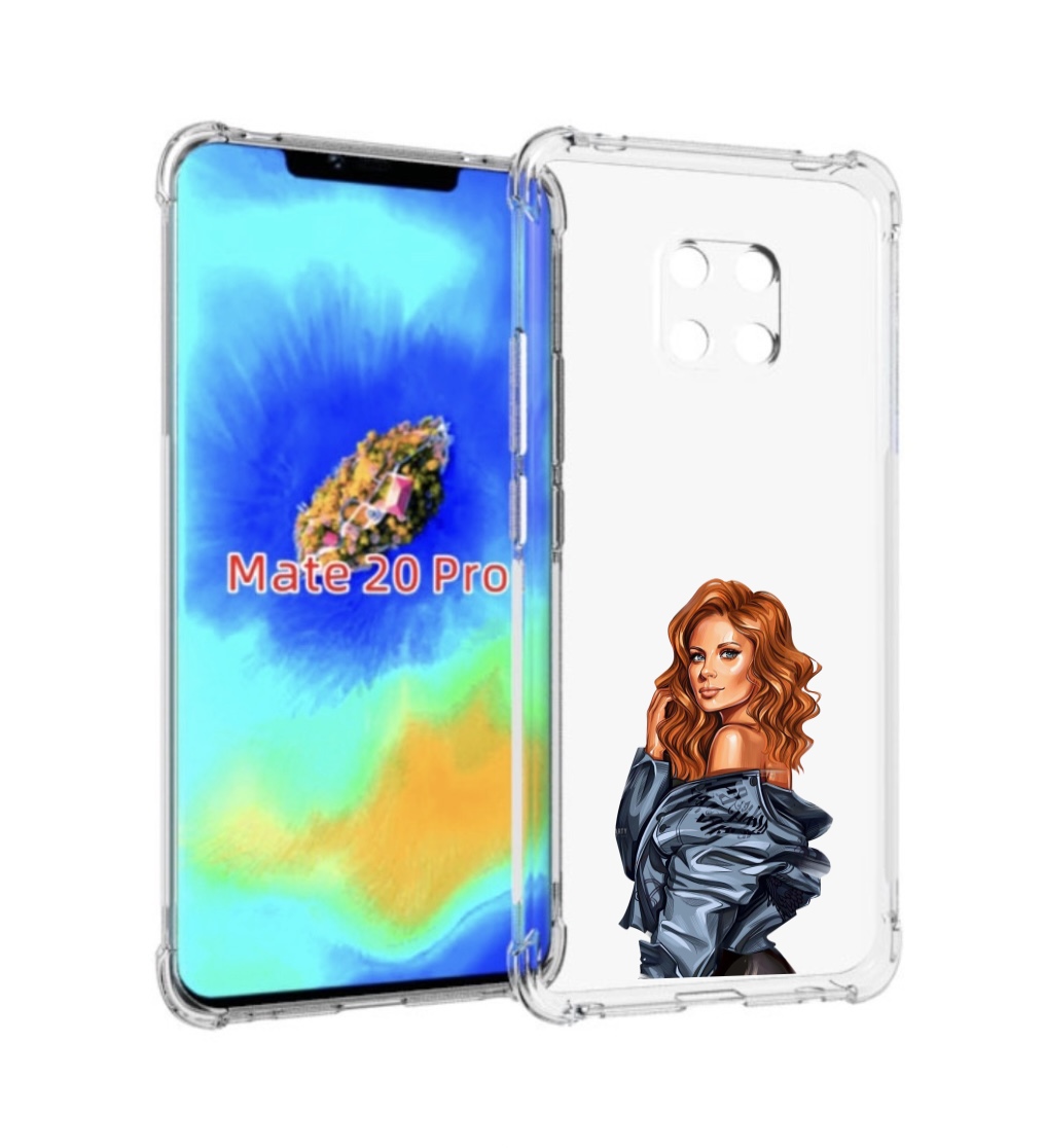 

Чехол MyPads Рыжая-девушка женский для Huawei Mate 20 Pro/Mate 20 RS 6.39, Прозрачный, Tocco