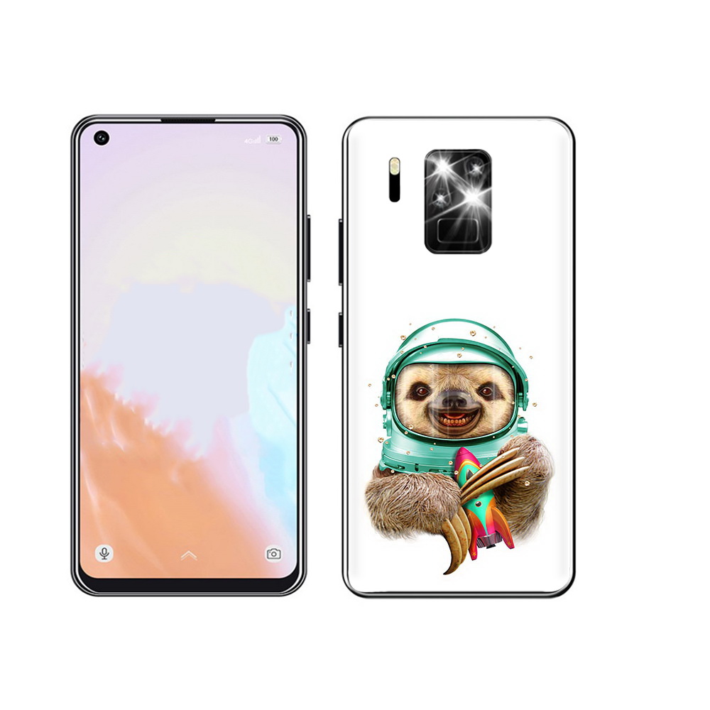 

Чехол MyPads Tocco для Oukitel C18 Pro Ленивец астронавт, Прозрачный, Tocco