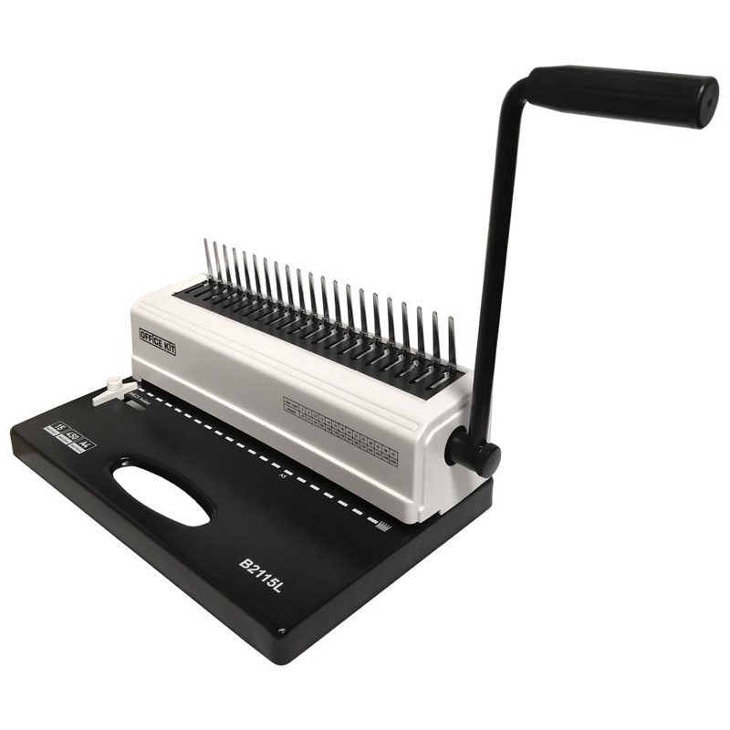 

Office Kit пластиковая пружина, перфорация 15л, переплет 450 л, Черный;белый, пластиковая пружина, перфорация 15л, переплет 450 л