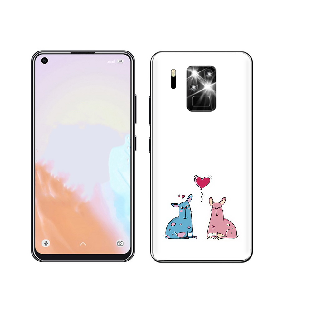 

Чехол MyPads Tocco для Oukitel C18 Pro Лама любовь, Прозрачный, Tocco