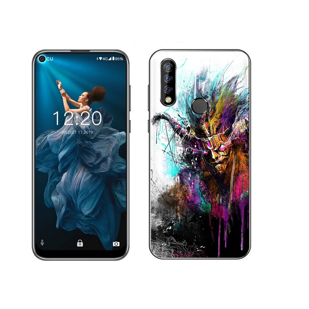 

Чехол MyPads Tocco для Oukitel C17 Pro яркий дьявол, Прозрачный, Tocco