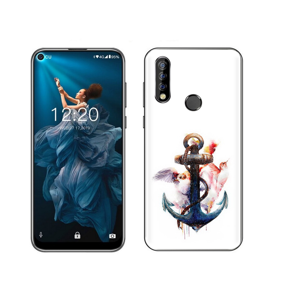 

Чехол MyPads Tocco для Oukitel C17 Pro якорь с птицами, Прозрачный, Tocco