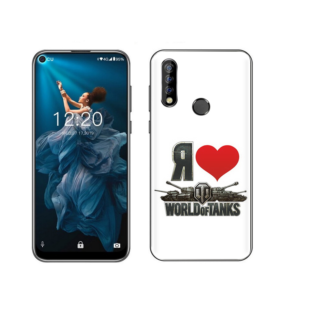 

Чехол MyPads Tocco для Oukitel C17 Pro я люблю ворлд оф танк, Прозрачный, Tocco