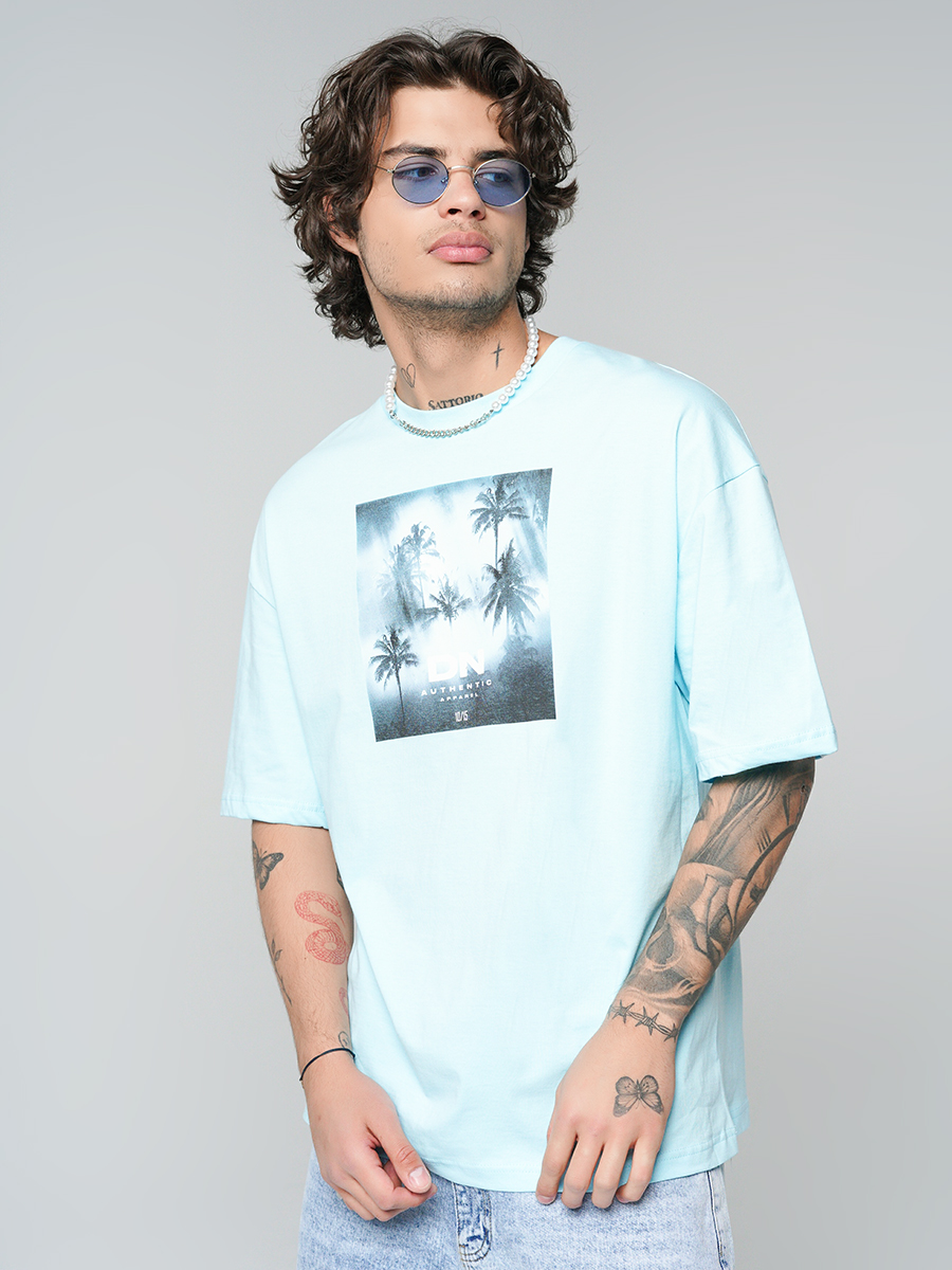 

Футболка мужская ТВОЕ 90589 голубая XXL, 90589