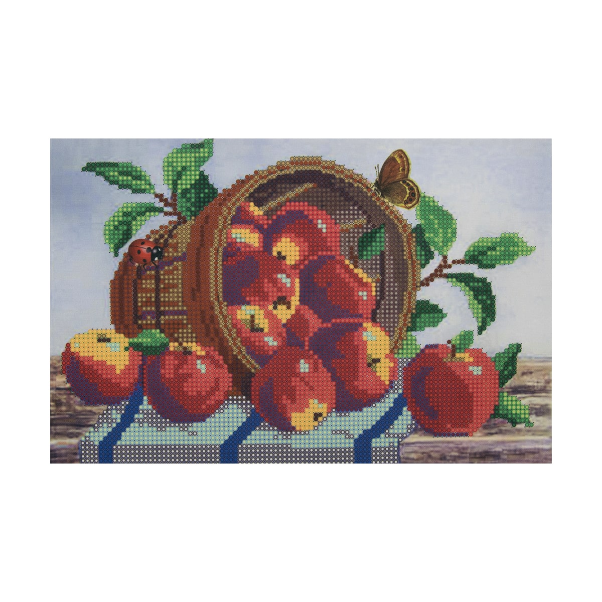 НР-3001 Канва с рисунком для вышивания бисером 'Яблоки' Hobby&Pro 25*16см 1053362