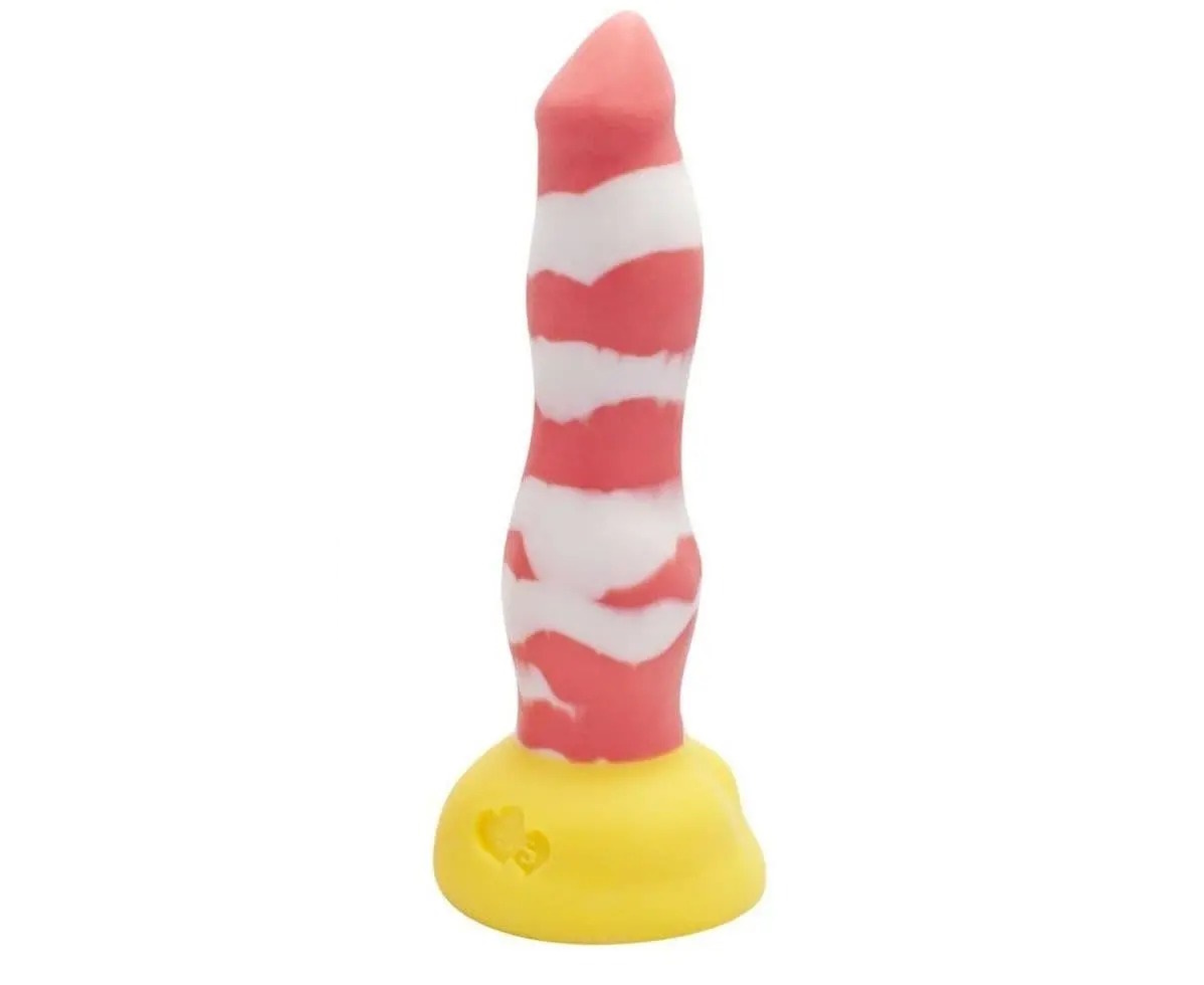 Красно-белый фаллоимитатор Лис Medium 24 см