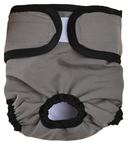 Подгузник для кобелей ZOO Няня, размер S, 30x35 см, серый