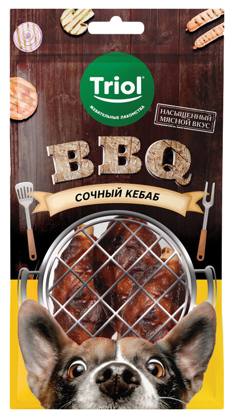 

Лакомство для собак Triol BBQ Сочный кебаб, 100 г