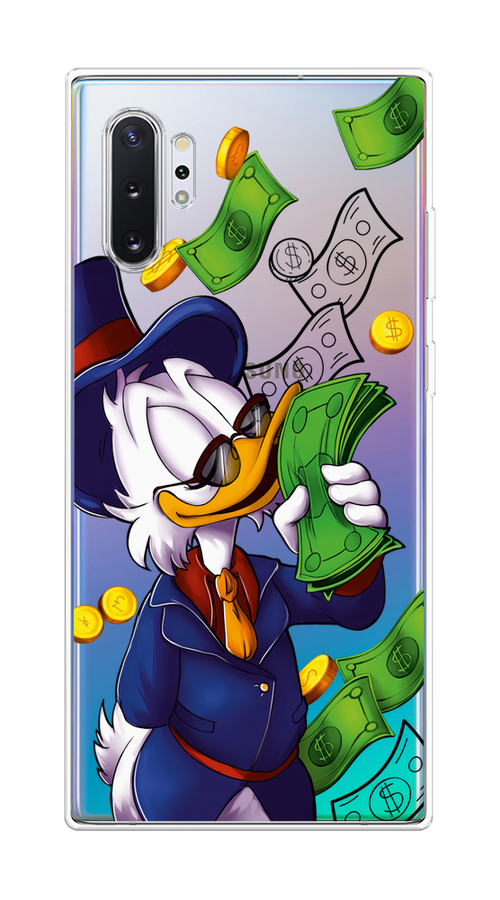 

Чехол на Samsung Galaxy Note 10 Plus "Scrooge McDuck with Money", Синий;зеленый;белый, 28550-6