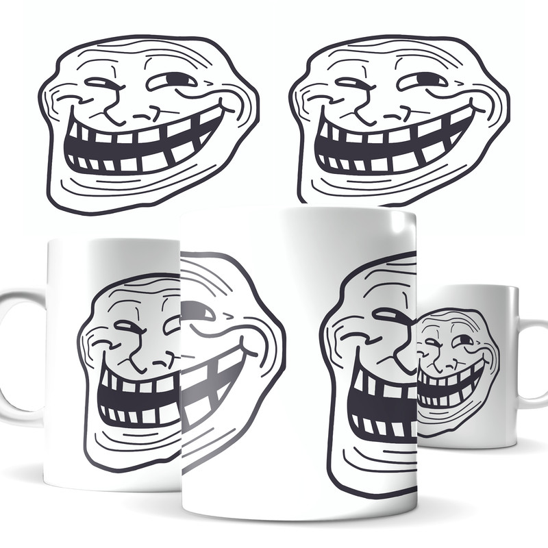 

Кружка КИЧ с принтом troll face троллфейс