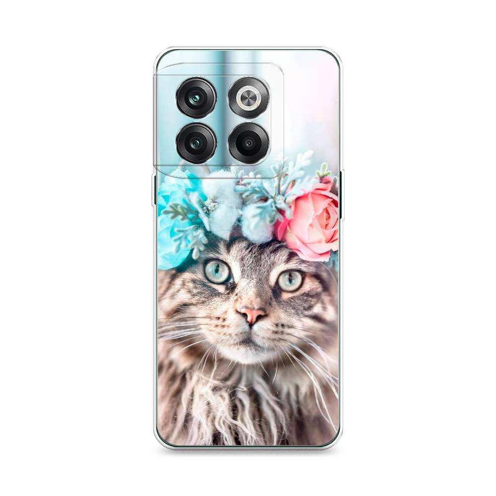 фото Чехол awog "кот в венке" для oneplus 10t