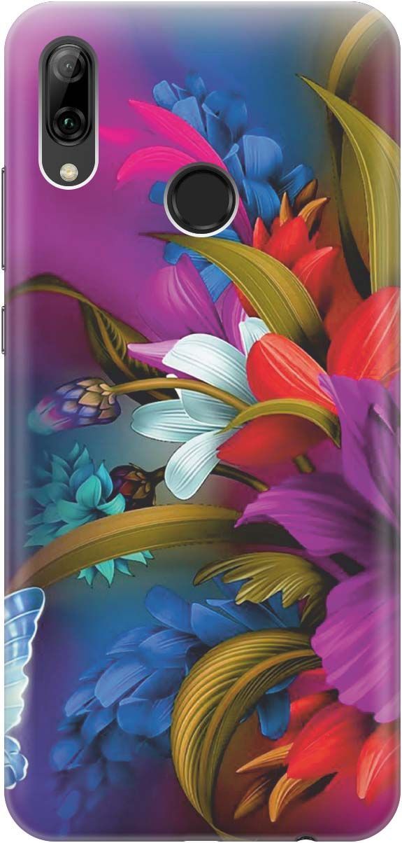 

Чехол на Honor 10 Lite/Huawei P Smart (2019) "Фантастические цветы", Зеленый;красный, 345