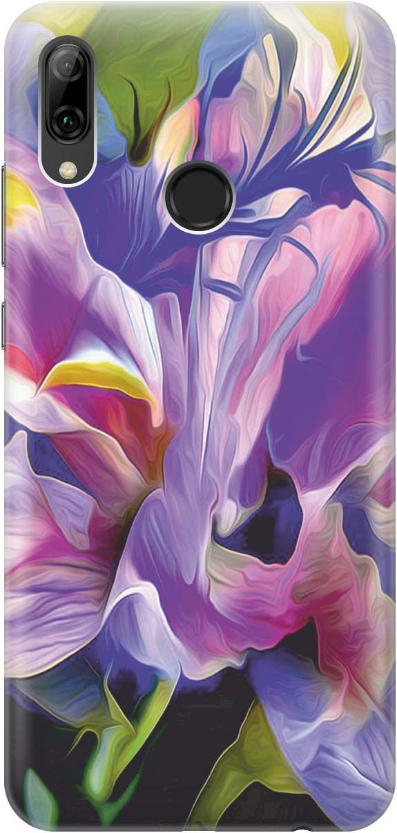 

Чехол на Honor 10 Lite/Huawei P Smart (2019) "Цветочная абстракция", Зеленый;синий, 345