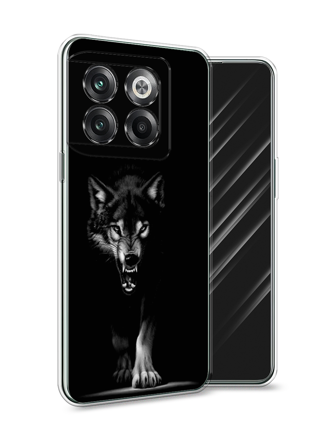 

Чехол Awog на OnePlus 10T / ВанПлас 10T "Волк выходит из ночи", Черный;серый, 153150-1