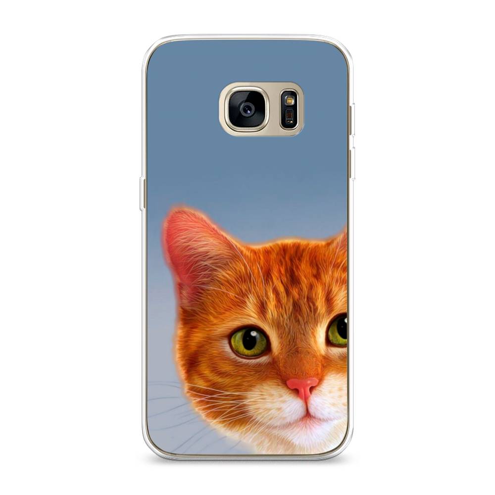 

Чехол на Samsung Galaxy S7 edge "Любопытный котик", Коричневый, 24650-1