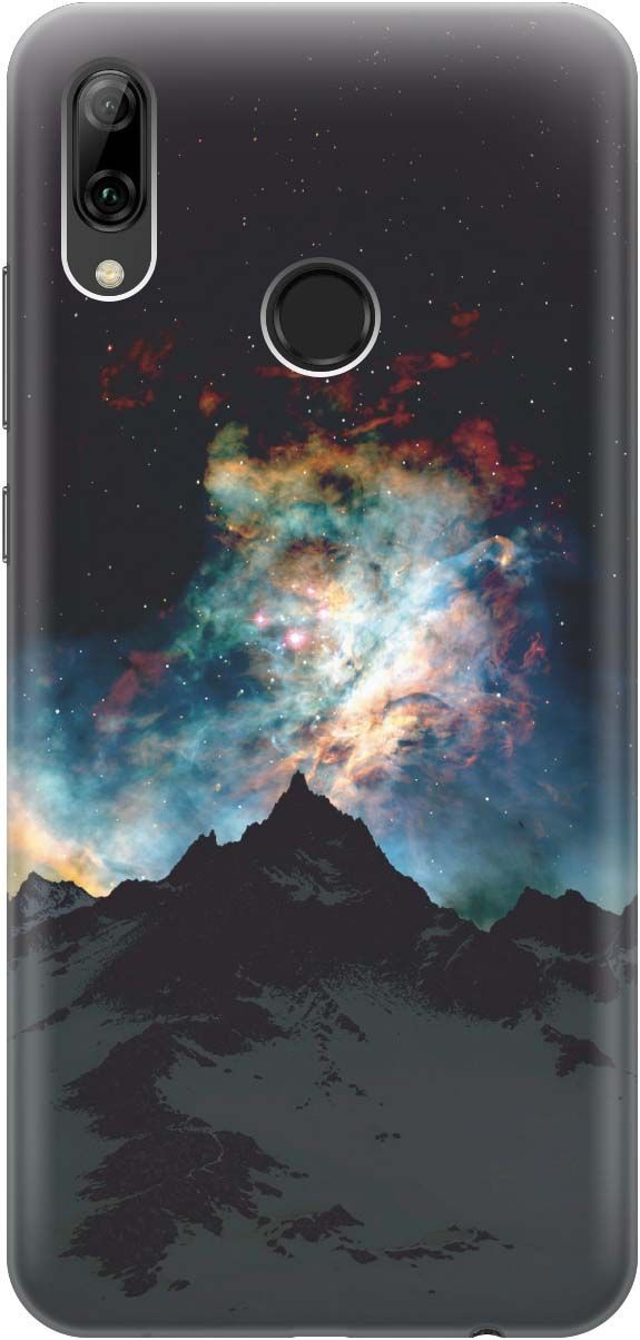 

Чехол на Honor 10 Lite/Huawei P Smart (2019) "Горы и звезды", Синий;черный, 344